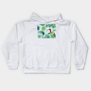 Tropical Bird with Jungle Kids Hoodie